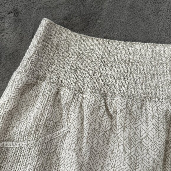 Prana 100% Organic Cotton Sugar Pine Pull On Skirt Crinkle Gauze XS Cream - Picture 3 of 9